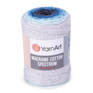 Makramé šnúrka YarnArt Cotton Spectrum č. 1304, spletená, tieňovaná