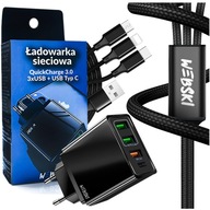 RÝCHLA NABÍJAČKA TELEFÓNU 4XUSB QuickCharge 3.0