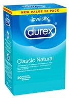 DUREX CLASSIC NATURAL NATURAL KONDÓMY 20ks