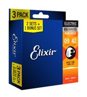 3PACK Elixir NanoWeb Strings 9-42 Super Light (16540)