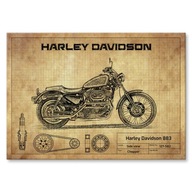 Kovový plagát Harley Davidson 883 Darček L