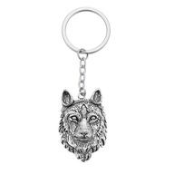 KEYRING Strieborná kľúčenka Wolf Animal