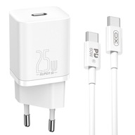 Rýchlonabíjacia kocka s káblom, USB-C zástrčka 25W Baseus + USB-C kábel