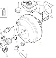 Posilňovač bŕzd VOLVO XC90 2.4D 2.5T 3.2 4.4 OE 3127