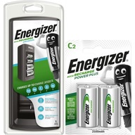 Energizer univerzálna nabíjačka R3 R6 R14 R20 9V + 2x C batérie 2500mAh