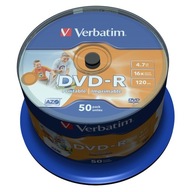 Verbatim DVD-R 4,7 GB pre tlač cca 50 ks.