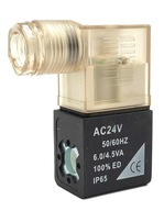 Solenoidová cievka 9mm 24V AC 6/4,5VA so zástrčkou