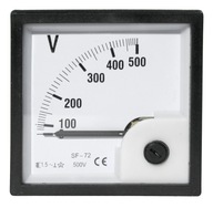 ANALOGOVÝ METER, VEĽKÝ Štvorcový voltmeter, 500V