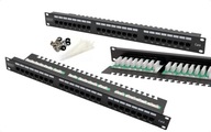 Patch panel patchpanel RACK 19' 6 24p UTP polica