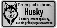 Pozor Dog Nerezová doska Husky