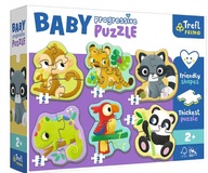 Puzzle Baby progressive Exotické zvieratká Trefl 2+