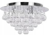 Glamour Silver Crystal Plafond stropná lampa