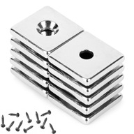 NEODYMOVÝ MAGNET NA SKRUTKU 18x18x3 mm SILNÝ - 10 KS