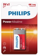 9V alkalická alkalická batéria Philips Power