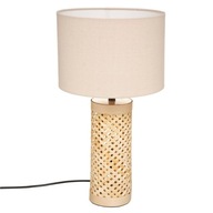 STOLNÁ LAMPA s bambusovým prelamovaným podstavcom, 47 cm