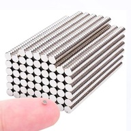 VALEC NEODYMOVÝ MAGNET 2x1 mm SILNÝ, okrúhly, kotúčový, HUNTER - 100 KS