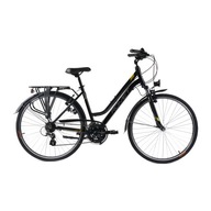 Dámsky trekingový bicykel Romet čierno-žltý M