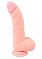 Zakrivené silikónové dildo veľké 20 cm nahé lekárske silikónové dildo