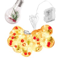 LED svetlá, retiazka na batérie, záves, svetielka na vianočný stromček, gule s dekoráciou