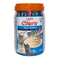 Inaba Cat Churu 50x14G (700 g) krémová pochúťka pre mačku zmes s tuniakom