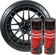 MotoDip Matt Black tekutá fóliová guma v spreji snímateľný lak 2x 450ml/250g