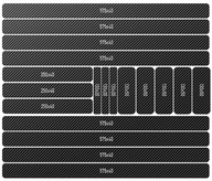 Ochranné nálepky na bicykle CARBON FOIL, 19 ks, XL