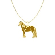 Tinker Gold Horse Necklace 925 Retiazka Darčekové šperky GRAVÍROVANIE ZDARMA