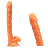 OBROVSKÉ špirálové dildo s prísavným kohútom 38 cm X-MEN