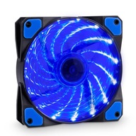 VENTILÁTOR Podsvietený 15 LED diódami MODRÝ