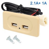 4,8A 12V 24V duálna USB nabíjacia zásuvka modrá