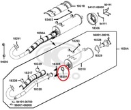 TESNENIE VÝFUKU Kymco MAXXER 450i 4x4 OEM!