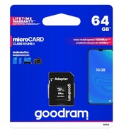 PAMÄŤOVÁ KARTA MICRO SD 64GB TRIEDA 10 UHS-I GOODRAM