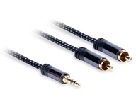 3,5 mm Jack 2xRCA kábel, dĺžka 1,5 m AQ Premium