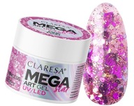 CLARESA MEGA STAR GEL GÉL GLITROVÝ NA ZDOBENIE RUŽÍ RUŽOVÝ PIXEL 10 g