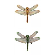 Dragonfly Wall Art 3D kovový žltý a zelený