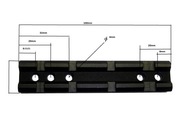 22mm RIS lišta MONTÁŽ AIR RAIL skrutkovaná