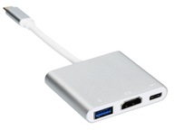 USB C ADAPTÉR HDMI+USB 3.0+PD 4K HUB MacBook 3v1