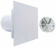 KÚPEĽŇOVÝ VENTILÁTOR FI100mm BIELY ČASOVAČ TICHÝ 26dB + SPÄTNÝ VENTIL ZDARMA