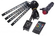 INTERIÉROVÉ OSVETLENIE AUTA 4x RGB LED PÁS PILOT