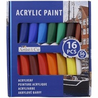 Sada farieb akrylových farieb ARTIST 16 kusov x 36 ml