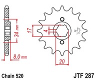 JT PREDNÉ OZNAČENIE 267 14 HONDA CRF 230L '08-'10, XL 250R '84-97 (26714JT)