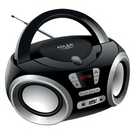 KUCHYNSKÉ RÁDIO BOOMBOX PREHRÁVAČ PRENOSNÝ USB MP3 CD LCD ADLER ČIERNA