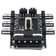 Molex Fan Hub 1 až 8x 3pinový splitter Riser adaptér