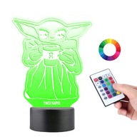 Stolná lampa Plexido Soška Yoda Eyelashes Mem