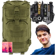 Cestovný batoh ASG Camp 35L Khaki Survival Bushcraft Set 32v1