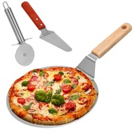 NÔŽ NÔŽ LOPAKA SPATUĽKA NOŽ NA PIZZU OCELOVÁ VEĽKÁ SADA