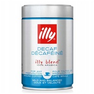 ILLY Arabica Dekofeínová mletá káva, 250 g plechovka