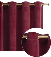 Velour Curtain Velvet Velvet Burgundsko 140x280 Prov