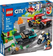 LEGO 60319 City - Operácia hasičov a polícia prenasleduje hasičské auto