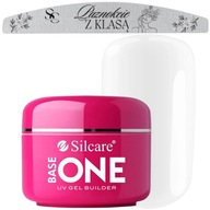 Silcare Base One Nail Building Gel MILKSHAKE 50g mliečne biela + PILNÍK